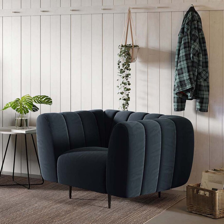 Shel Fotel - ciemnoniebieski