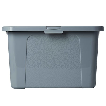 Pojemnik Plastikowy Z Pokrywą Duży Zamykany Pudełko Box Szary 20L