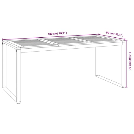 vidaXL 7-cz. zestaw mebli ogrodowych, lite drewno akacjowe i metal