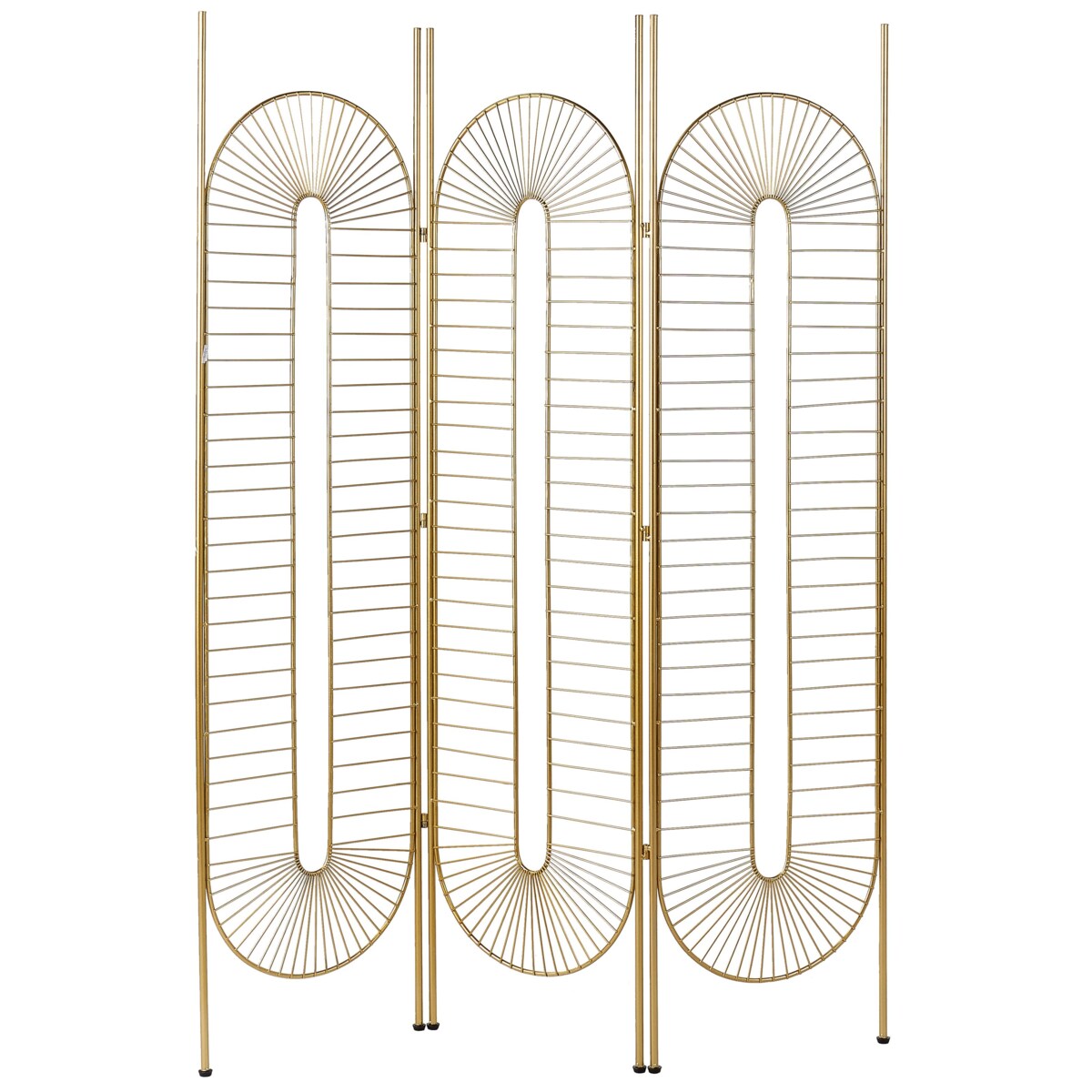 3-panelowy składany parawan pokojowy metalowy 135 x 170 cm złoty NOALE