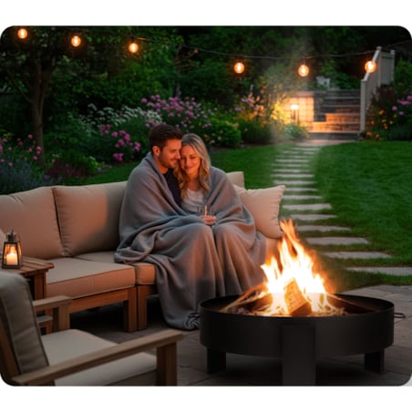 Palenisko ogrodowe z uchwytami na ognisko grill 80cm Berdsen BD-883