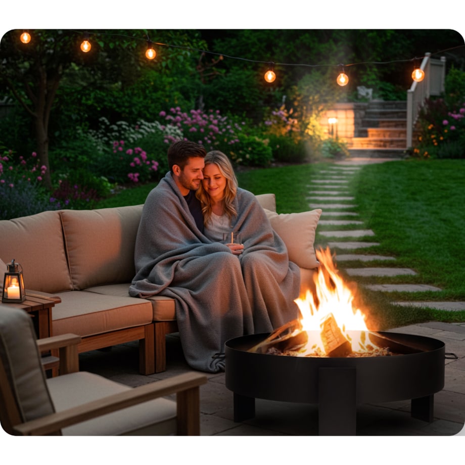 Palenisko ogrodowe z uchwytami na ognisko grill 80cm Berdsen BD-883