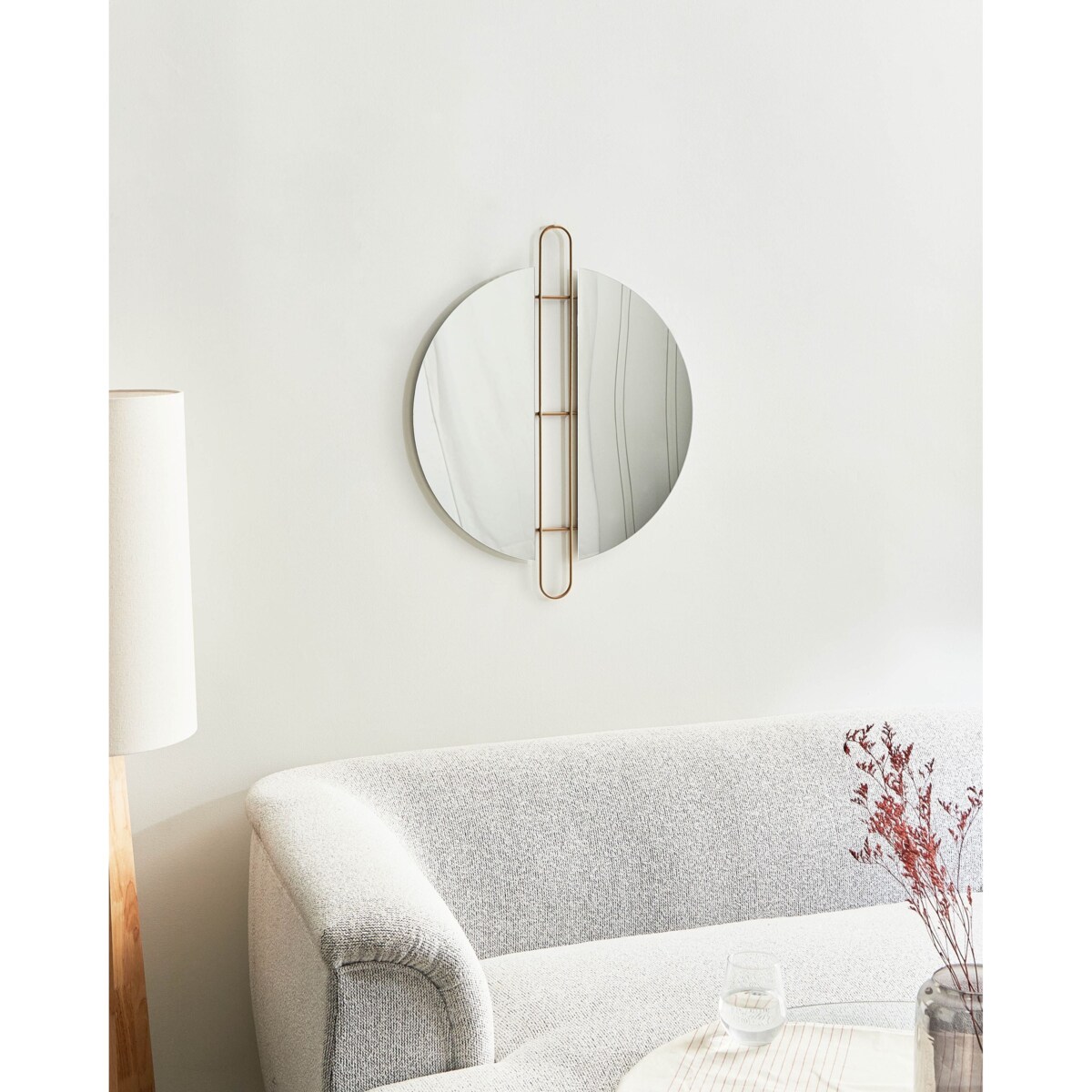 Lustro ścienne ATTIN 52 cm 65 cm Złoty