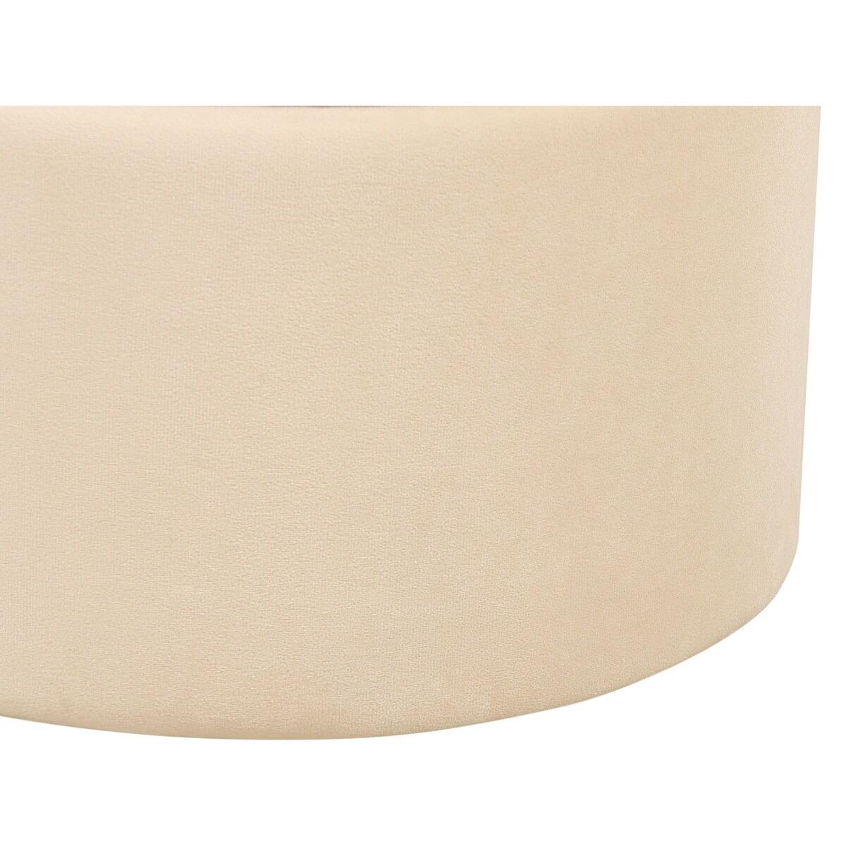 Zestaw 2 welurowych pufów ze schowkiem beżowy MEDFORD