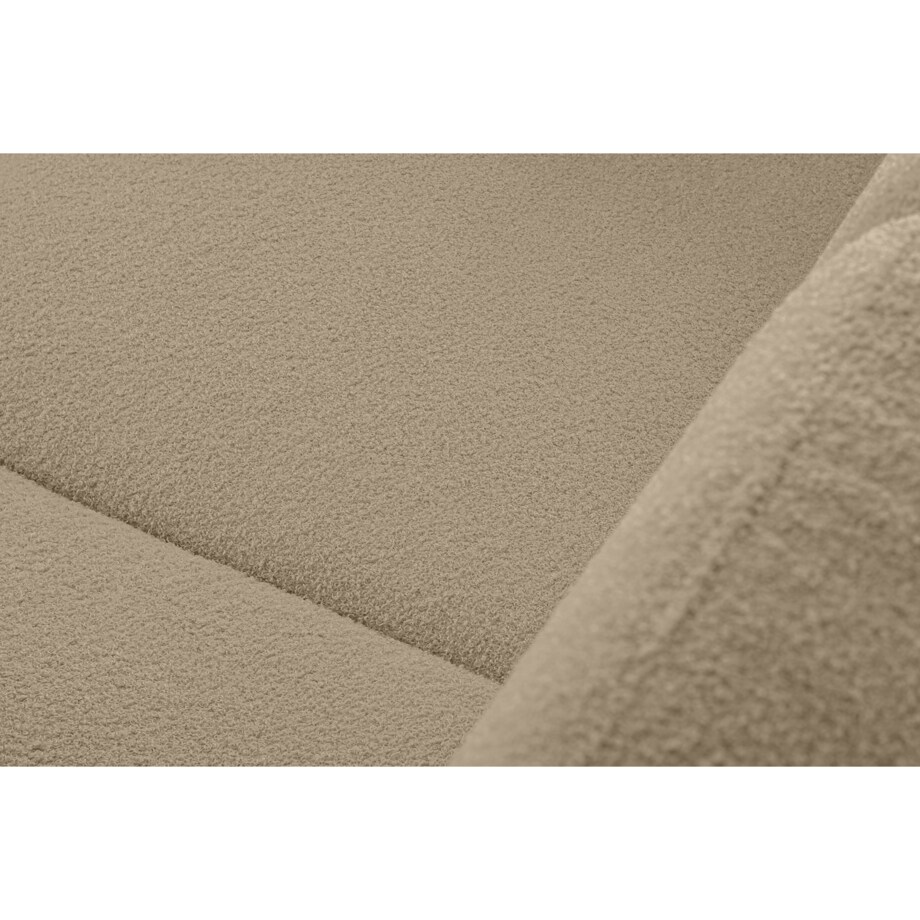 KONSIMO TAGIO Skandynawska 3-osobowa sofa z beżowej tkaniny jagnięcej