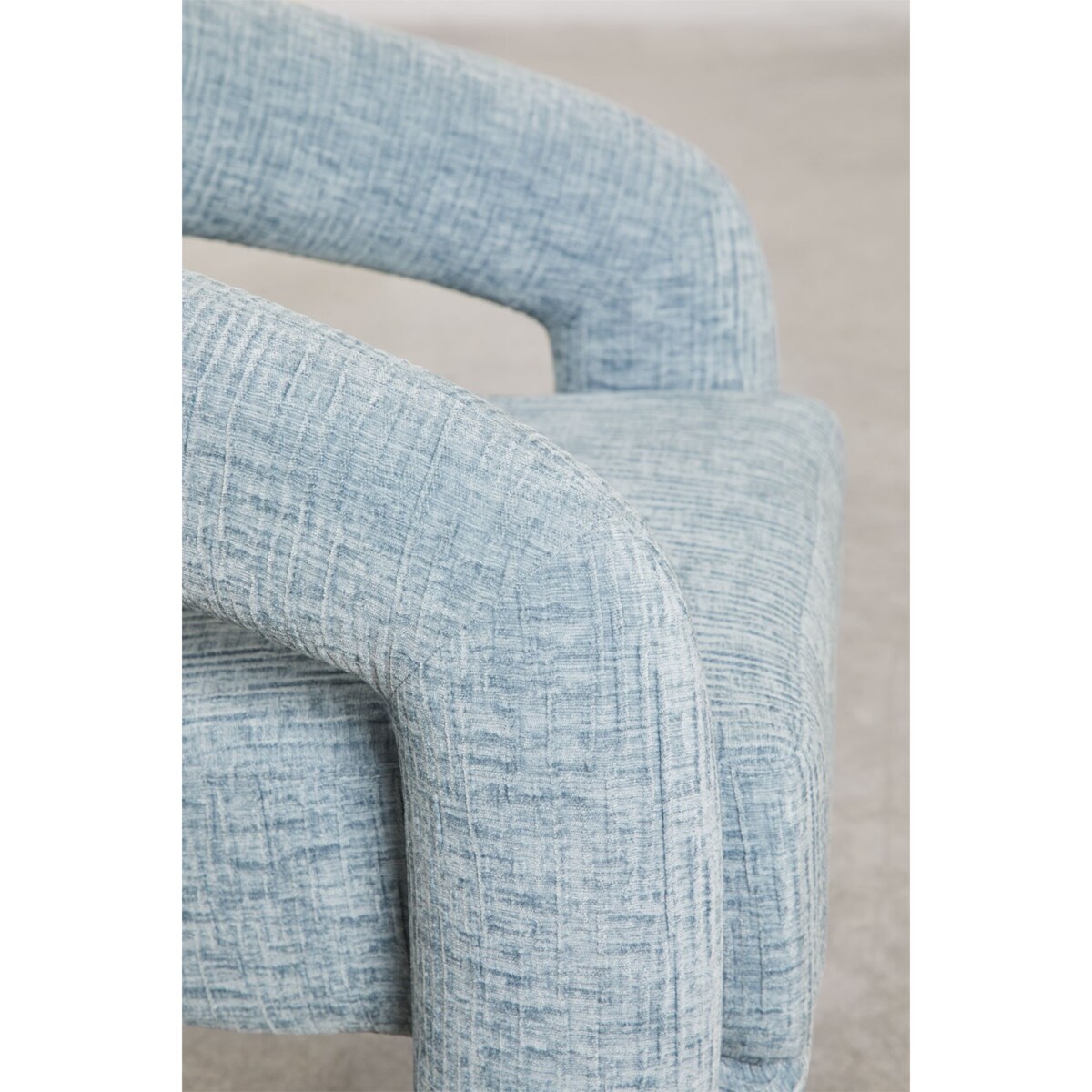 Krzesło do jadalni tapicerowane Greca błękitne