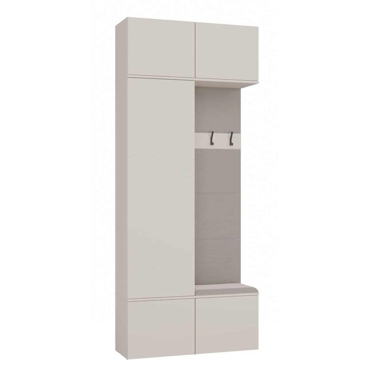 Garderoba Szafa + Wieszak HAGA II 1Sz1W Kaszmir/Beż