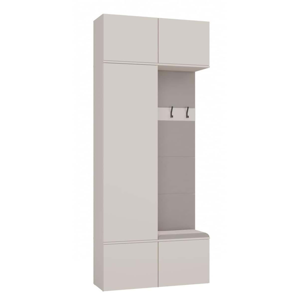 Garderoba Szafa + Wieszak HAGA II 1Sz1W Kaszmir/Beż