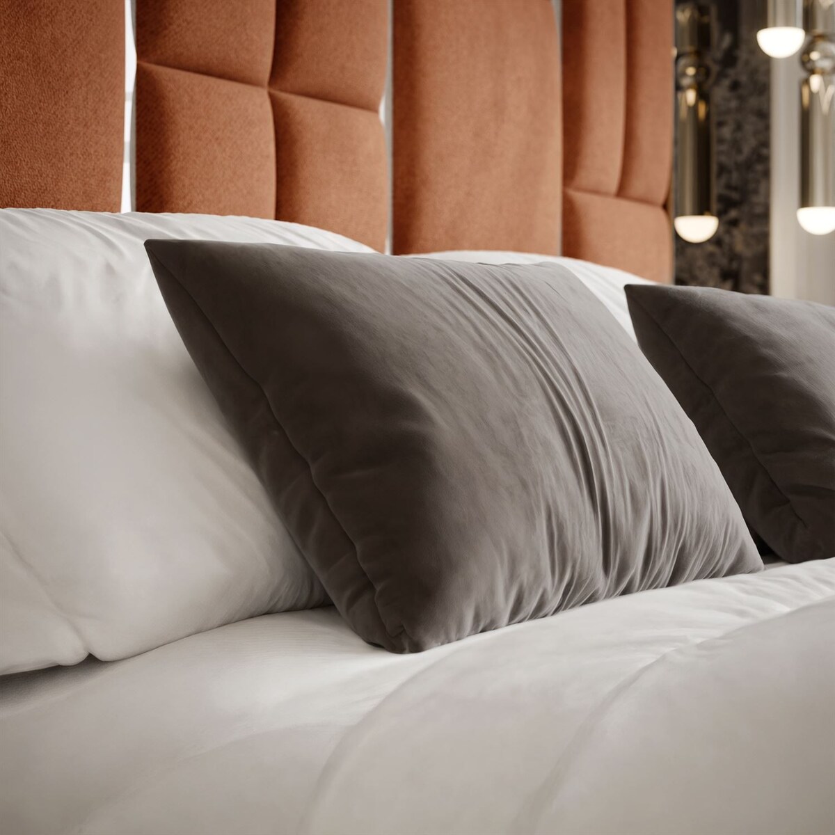 Łóżko tapicerowane BRIGITTE SILVER, pojemnik na pościel, s34, 140x200, Element 09