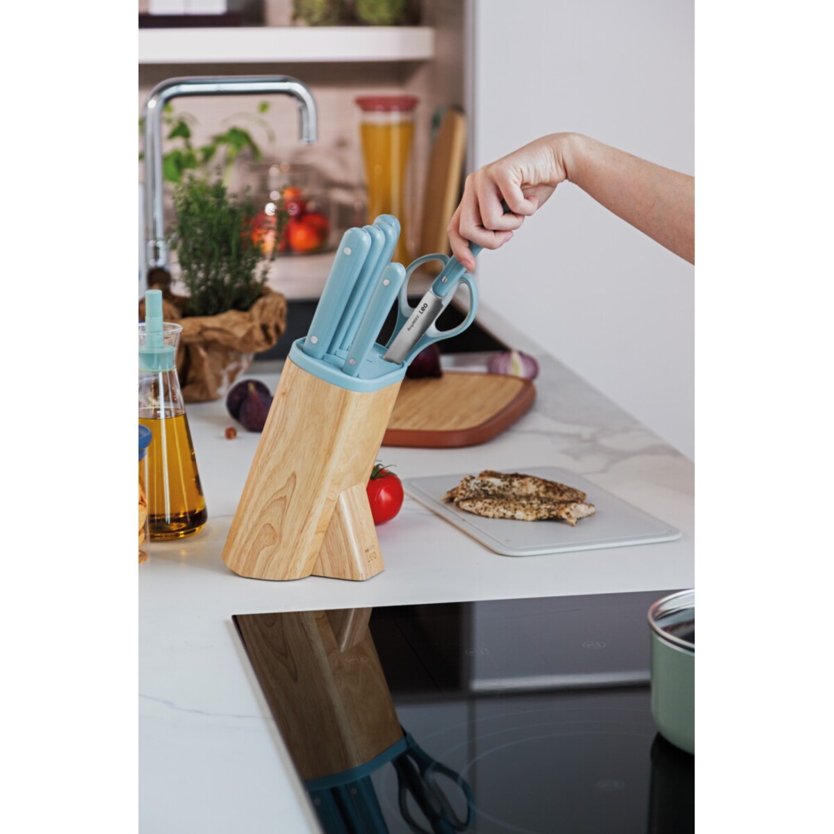 Zestaw noży w bloku 7-el. Slate BergHOFF