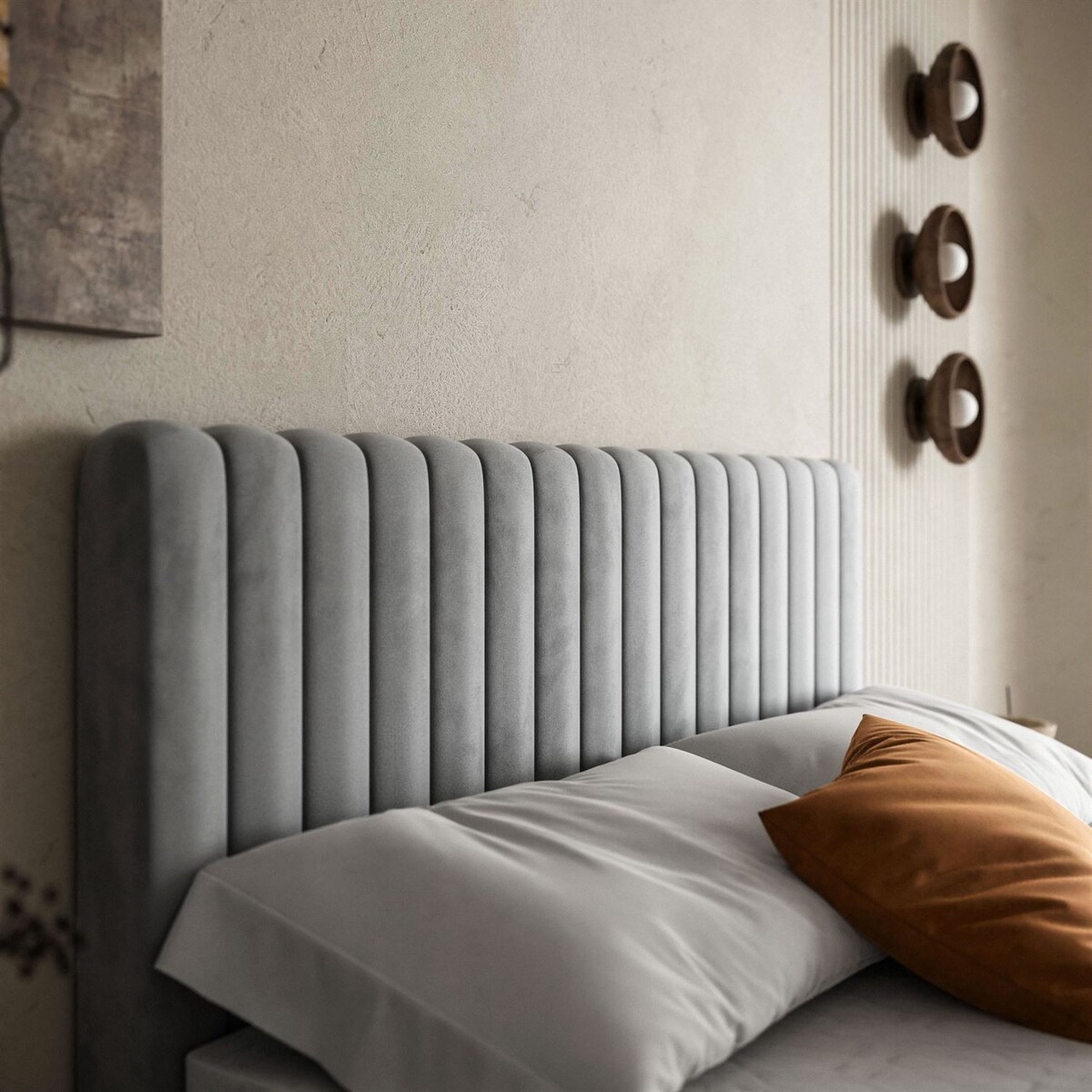 Łóżko kontynentalne JANELLE z materacem bonellowym, 140x200, MV 2218, topper