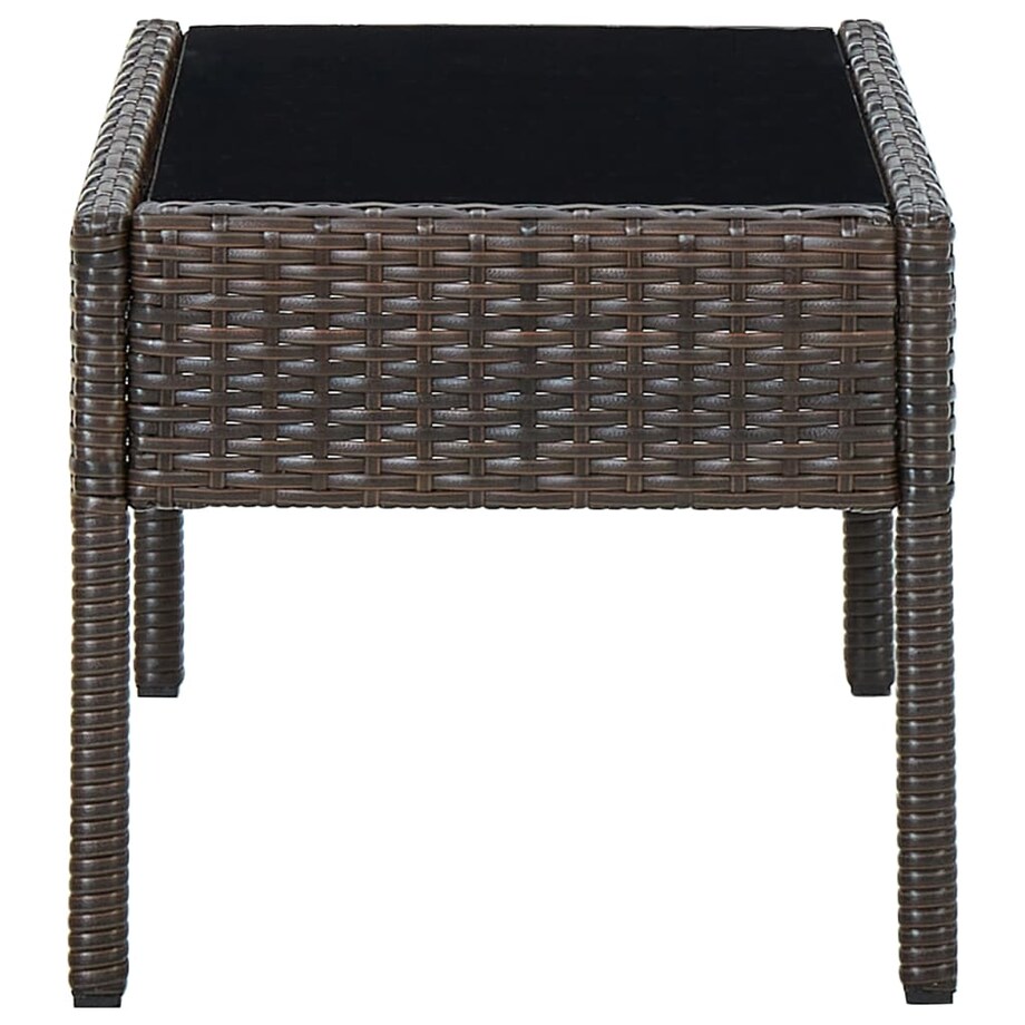 vidaXL Stolik ogrodowy, brązowy, 75x40x37 cm, rattan PE