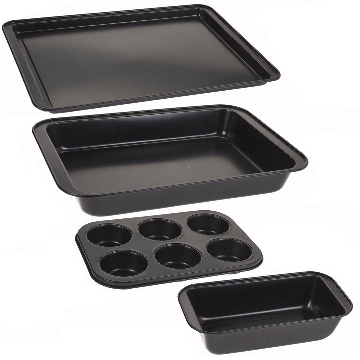 Zestaw blach do pieczenia ciast i muffinów, 4 elementy