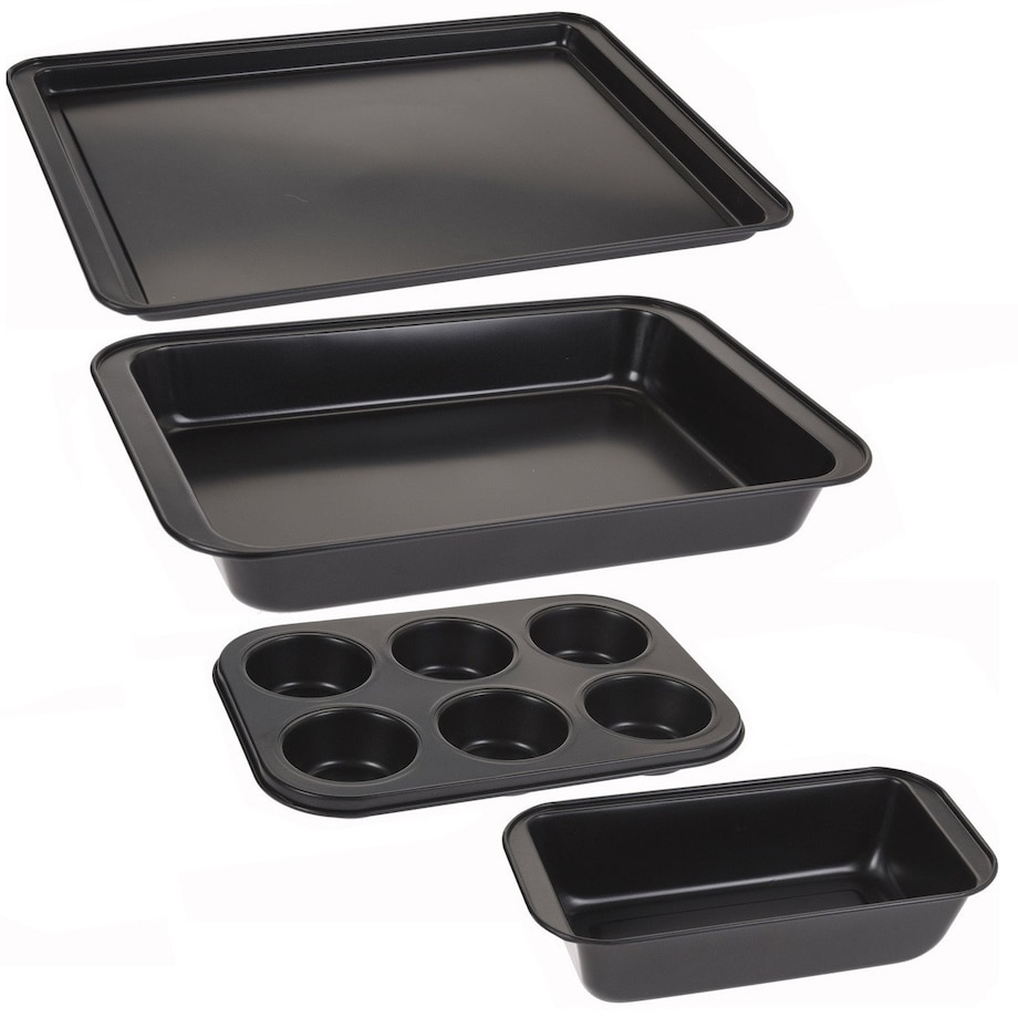 Zestaw blach do pieczenia ciast i muffinów, 4 elementy