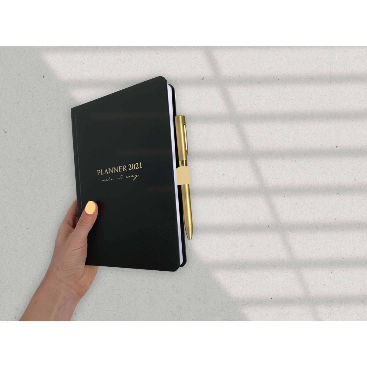 UCHWYT WKLEJANY NA DŁUGOPIS – YELLOW