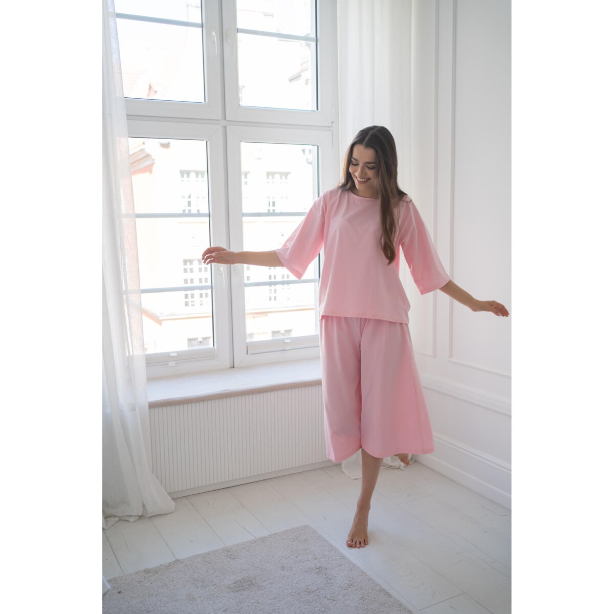 Piżama długa day&night różowa XS/S