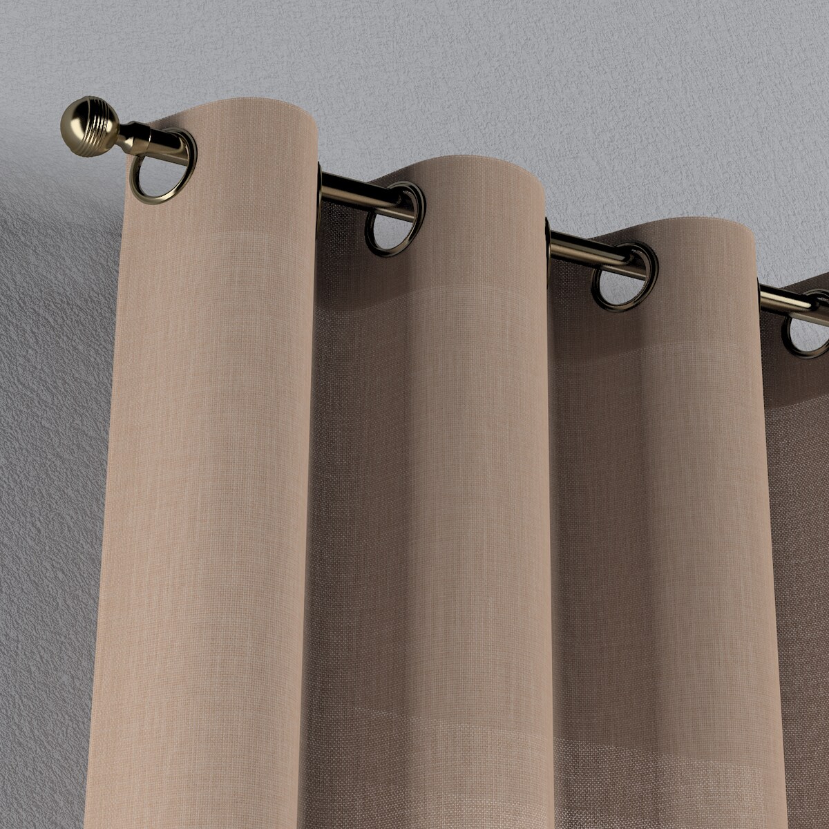 Zasłona na kółkach 1 szt. 130x245 herbaciany