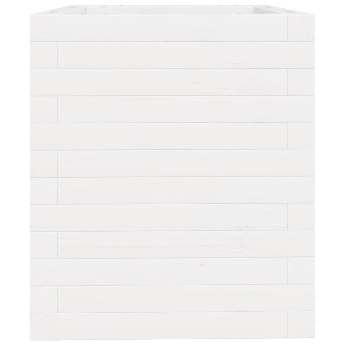 vidaXL Donica ogrodowa, biała, 40x40x46 cm, lite drewno sosnowe