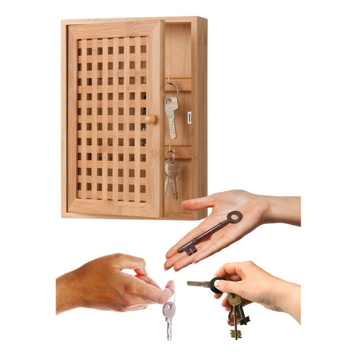 Wieszak na klucze - szafka bambusowa, ZELLER