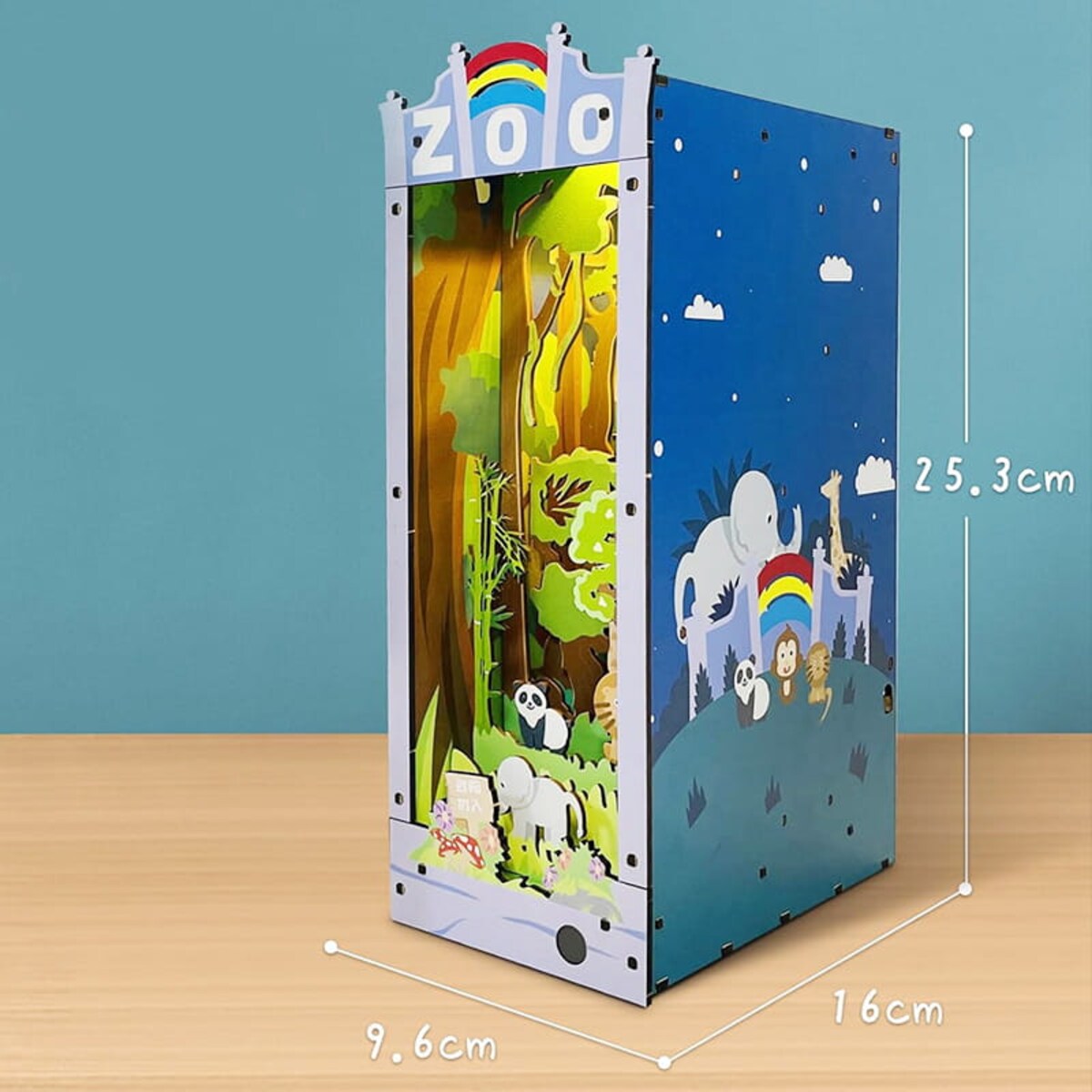 Miniaturowy domek Book Nook - Przygoda w ZOO