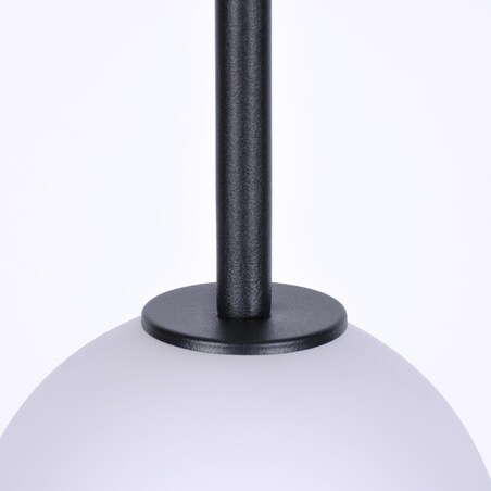 Wisząca lampa modernistyczna Faro K-4885 kulista nad łóżko czarna, KAJA Lighting