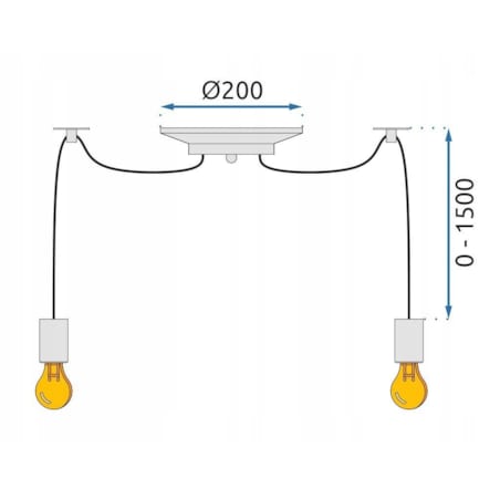 Lampa Sufitowa Wisząca App681-8Cp Czarny, Metal