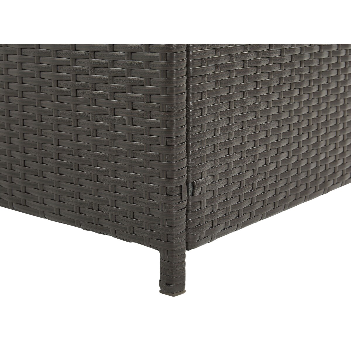 Skrzynia ogrodowa z technorattanu 126 x 46 cm brązowa MODENA