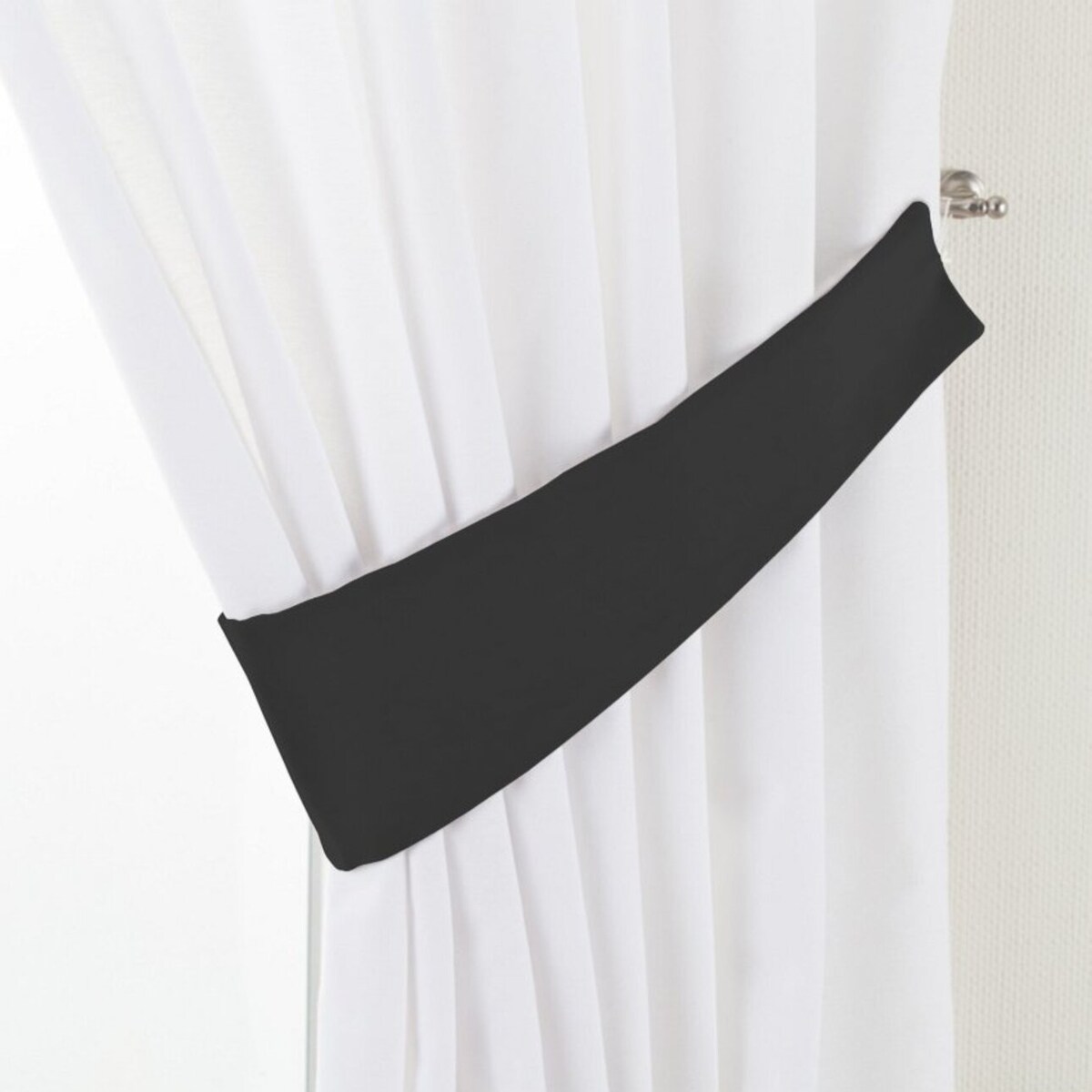 Podwiązka Victoria, czarny, 12 x 70 cm, Blackout Semi (Dimout)