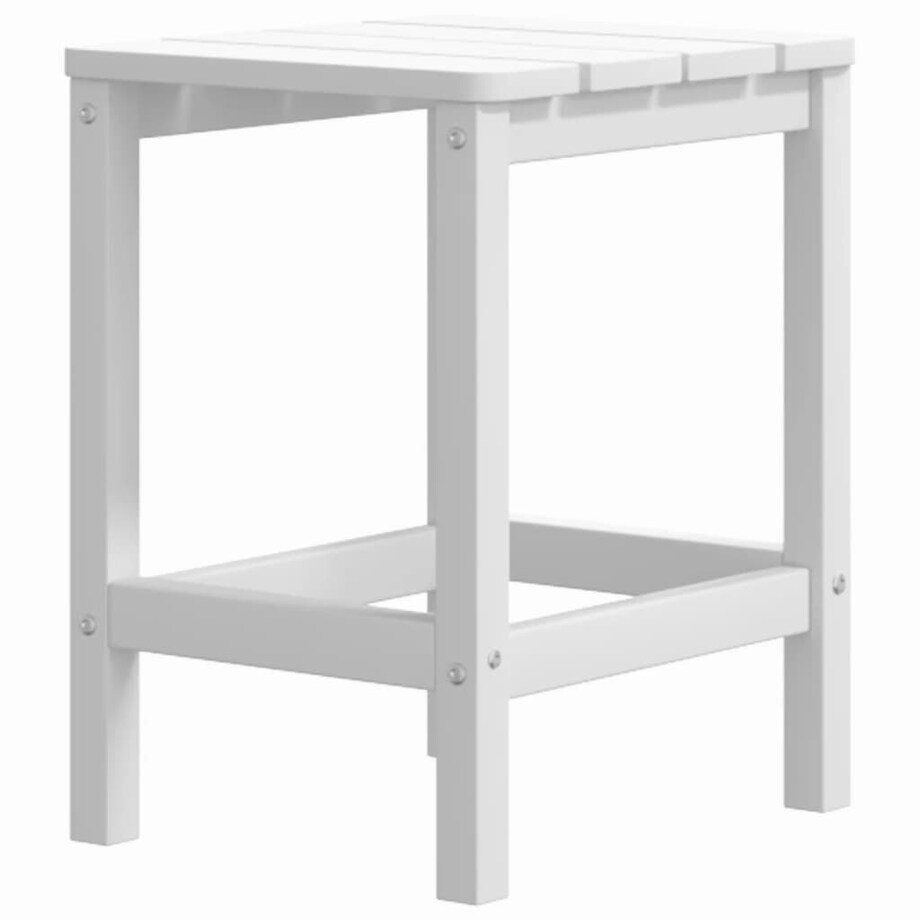 vidaXL Stolik ogrodowy Adirondack, biały, 38x38x46 cm, HDPE