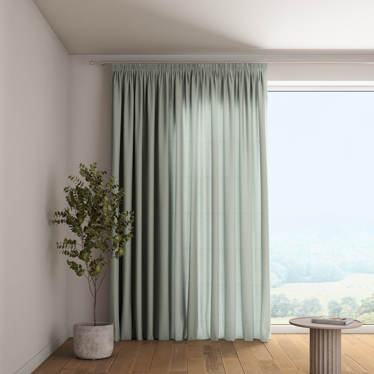 Zasłona na taśmie marszczącej 1 szt. 130x260 jasny szary