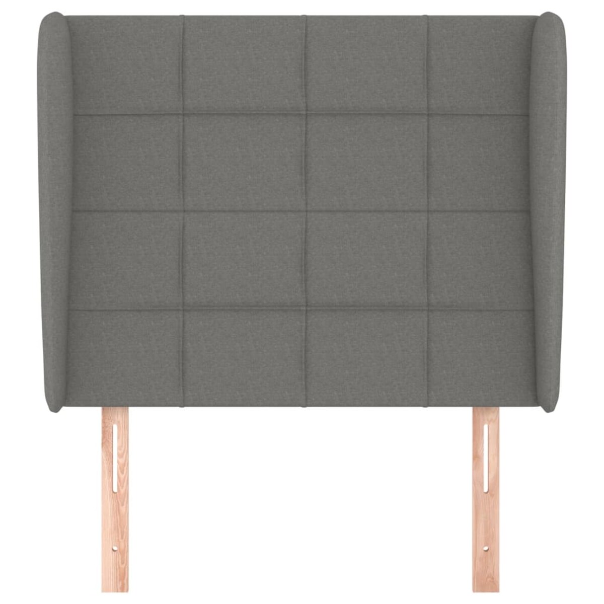 vidaXL Zagłówek uszak, ciemnoszary, 103x23x118/128 cm, tkanina