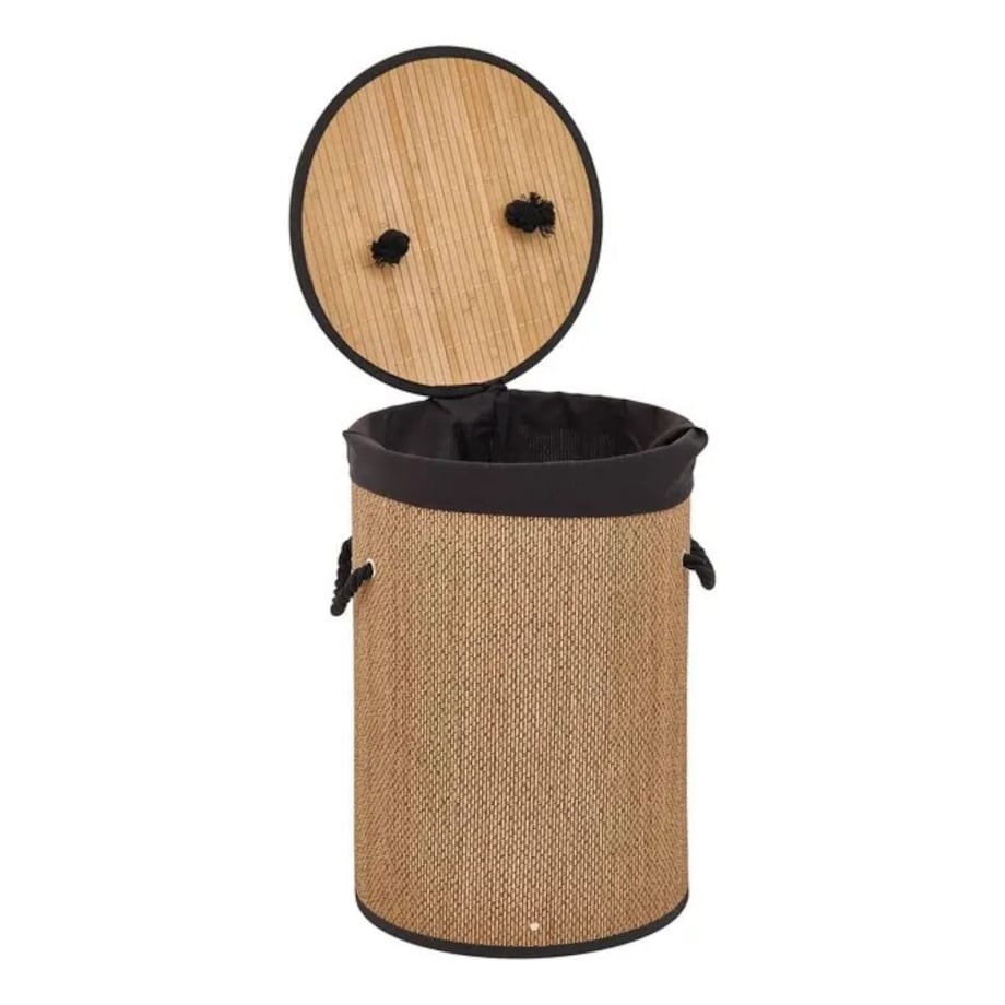 Kosz na pranie bambusowy 51x37 cm Stemy 48 L