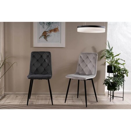 Krzesło tapicerowane JERRY VELVET czarne