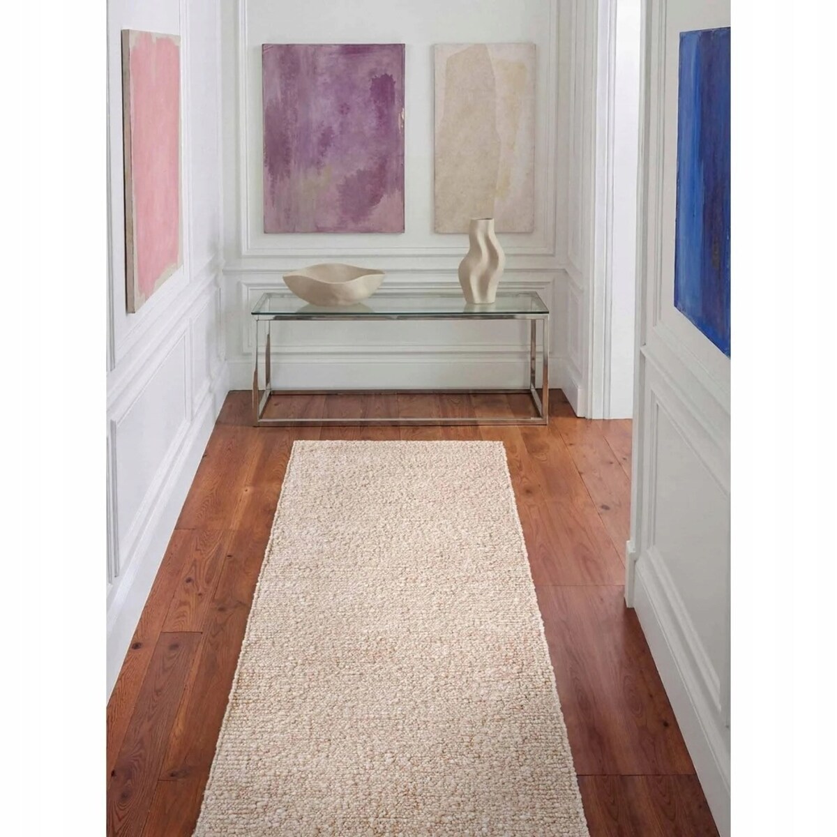 Chodnik pętelkowy do korytarza 80x300cm,TED BAKER kremowo beżowy