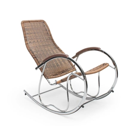 Fotel bujany BEN brązowy