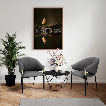 Krzesło welurowe eleganckie AMBER szare