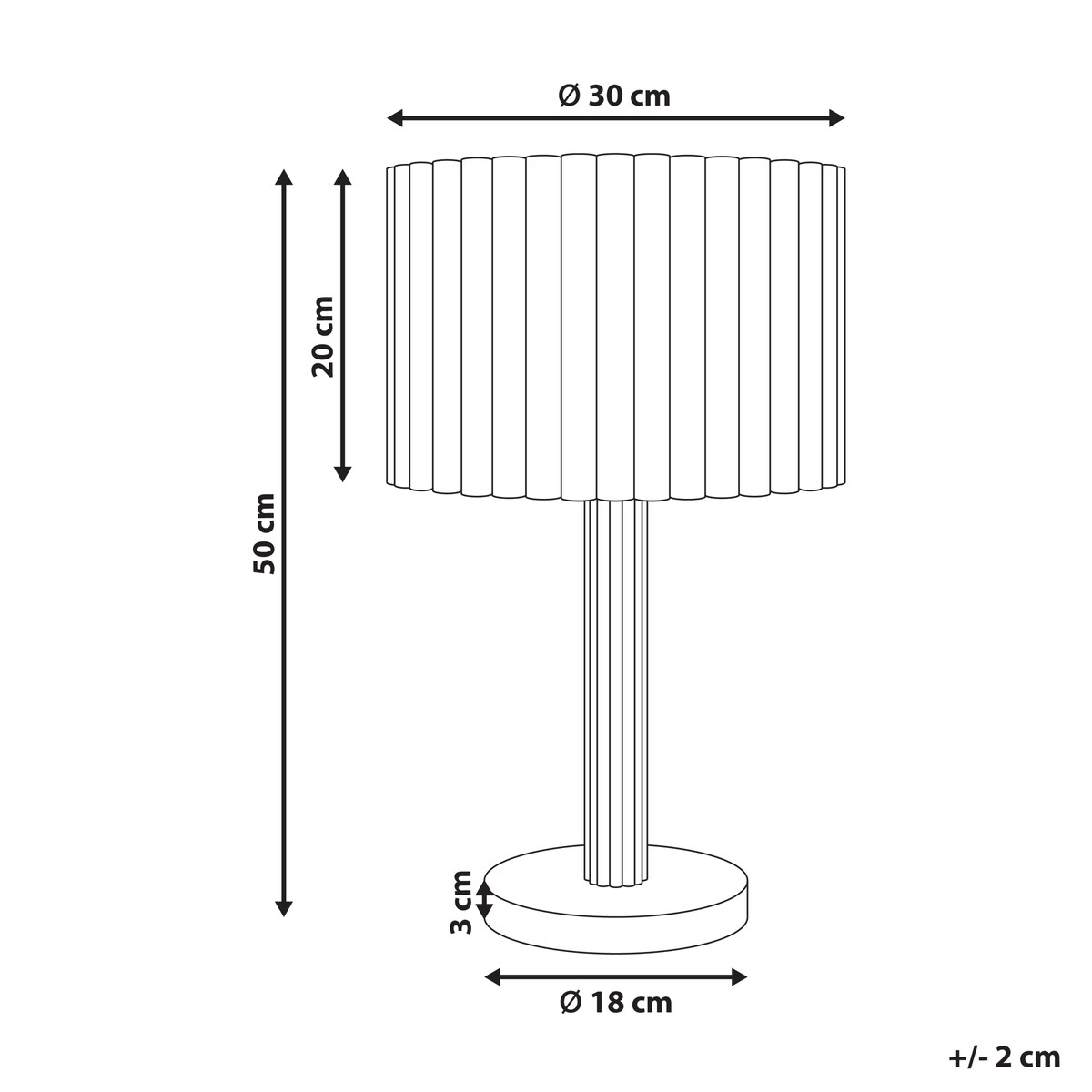 Lampa stołowa BELESSA Len Jasnobeżowy