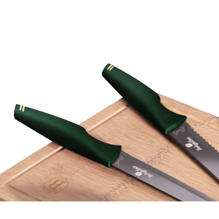 Zestaw noży z deską do krojenia 6 elementów BERLINGER HAUS Emerald Line