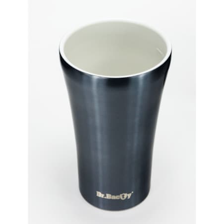 Kubek termiczny na kawę Dr.Bacty Apollo 2.0 - Smacznej kawusi - 360 ml - Gunmetal