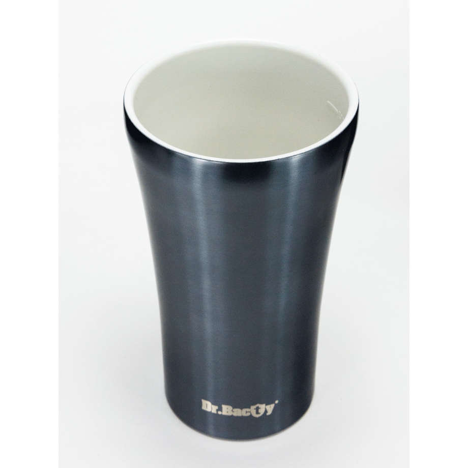 Kubek termiczny na kawę Dr.Bacty Apollo 2.0 - Smacznej kawusi - 360 ml - Gunmetal
