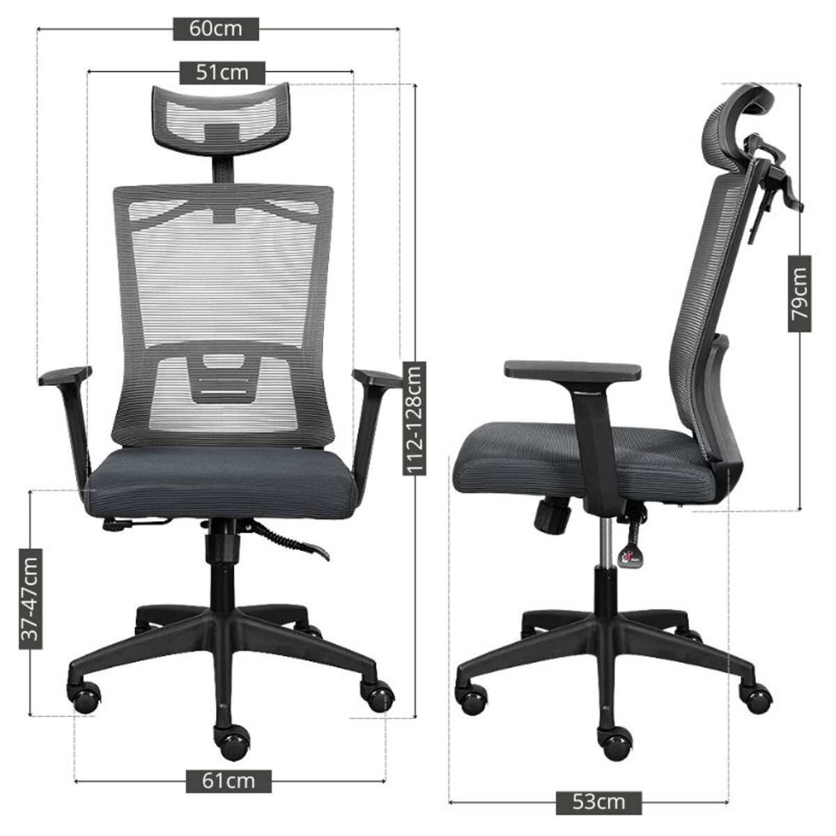 Krzesło biurowe fotel obrotowy K80 regulowany do gabinetu biurka