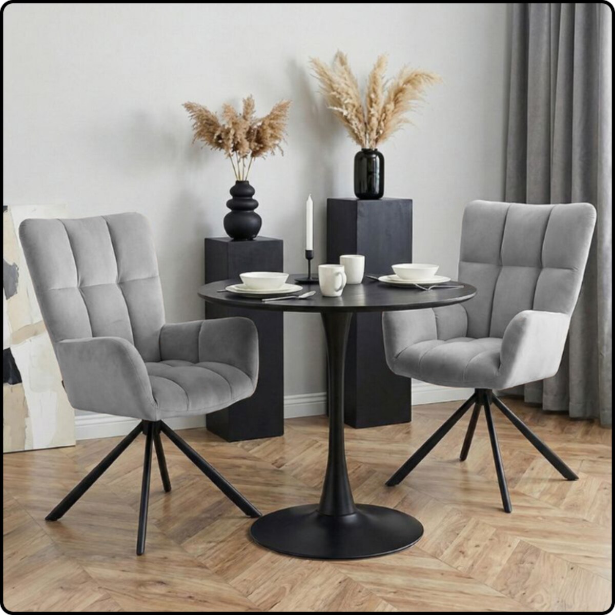 Krzesło tapicerowane obrotowe 180 do salonu jadalni nowoczesne welurowe