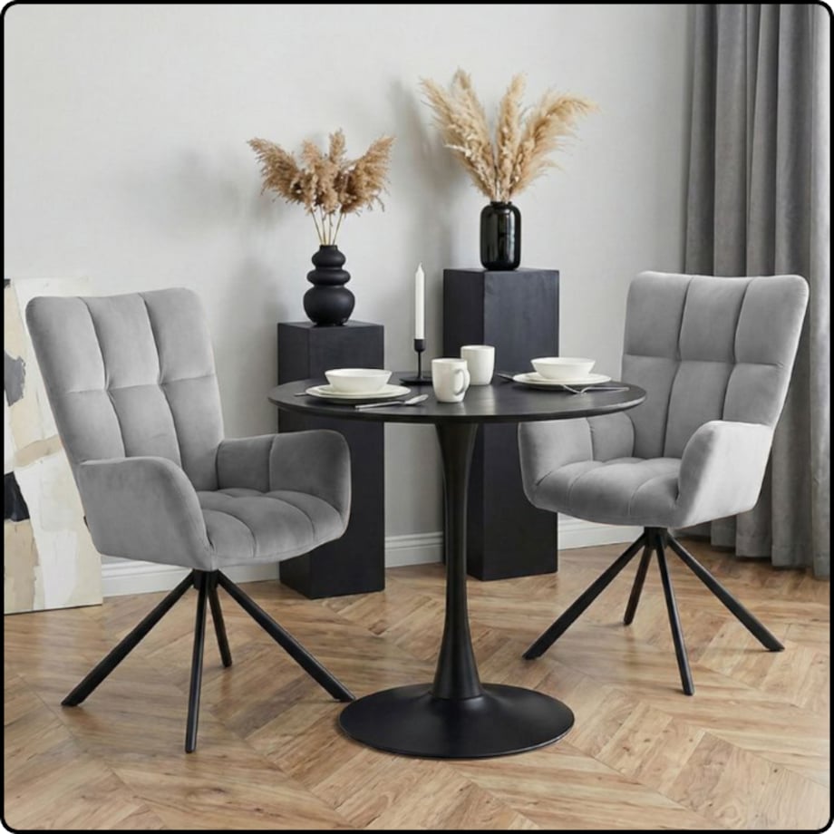 Krzesło tapicerowane obrotowe 180 do salonu jadalni nowoczesne welurowe