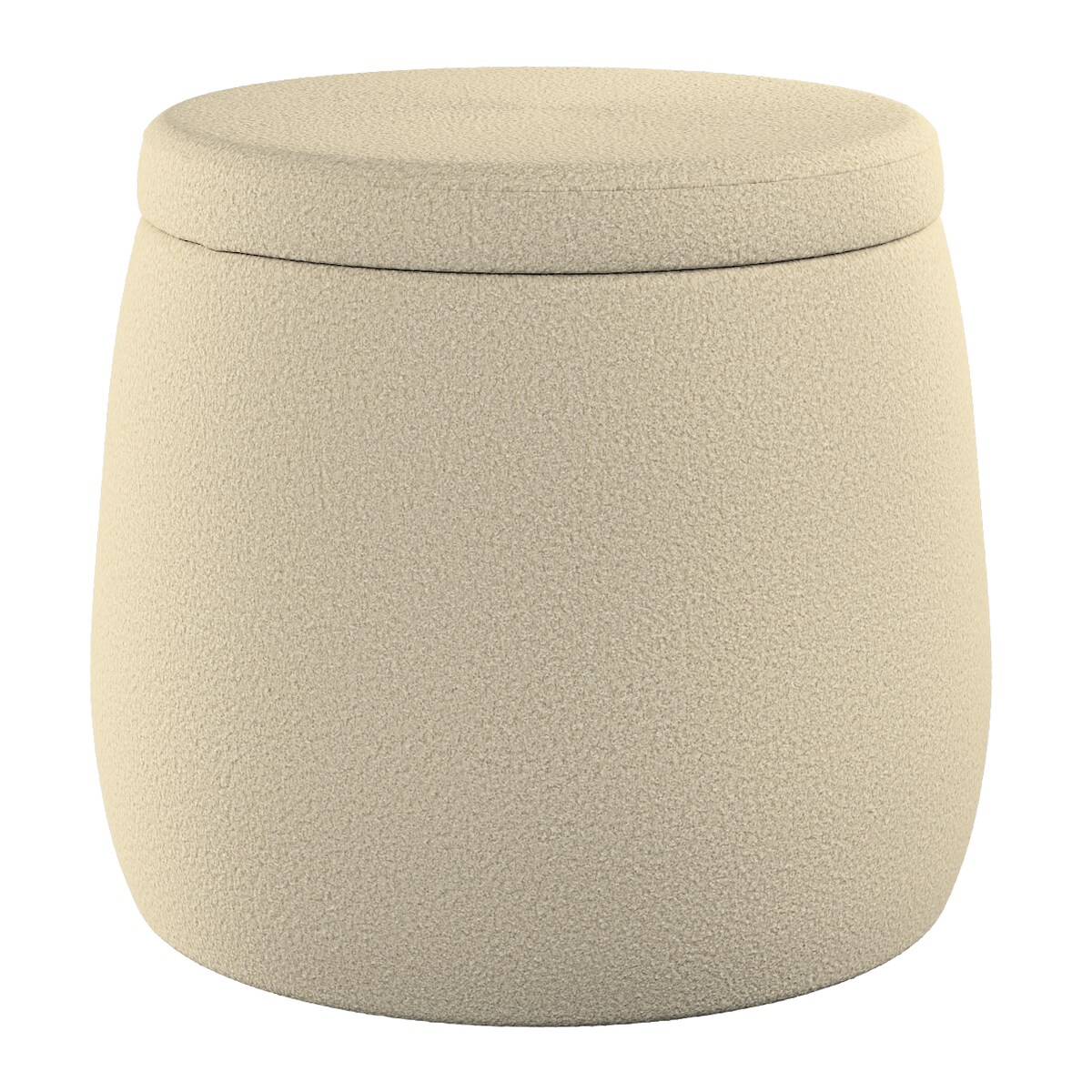 Puf Candy Jar, jasny beż, ø40, wys. 40 cm, Boucle