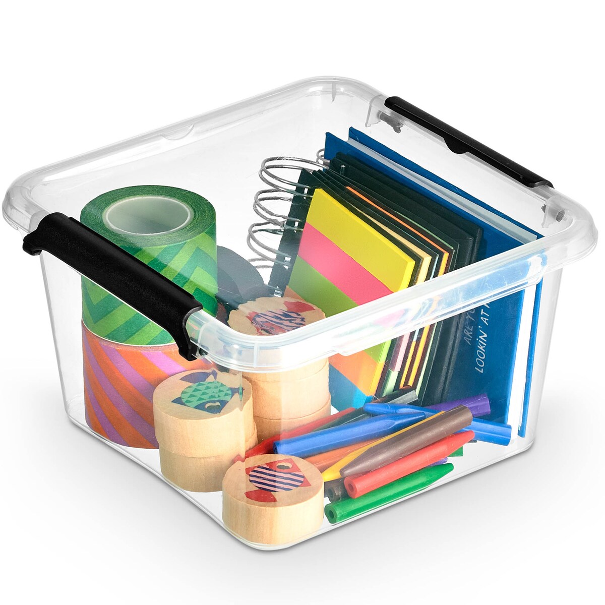 Pojemnik Plastikowy Pudełko Z Pokrywą Do Przechowywania Organizer 1,15L