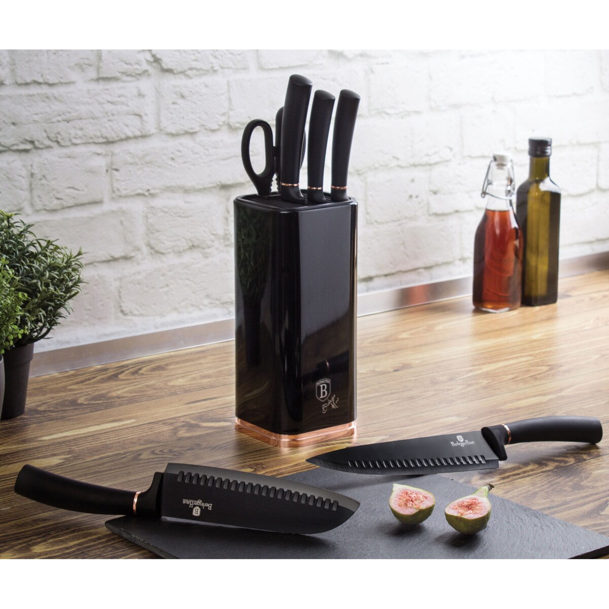 Zestaw 5 noży z nożycami w bloku stojącym Berlinger Haus BH-2422