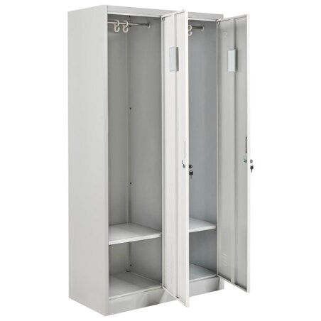 Szafa socjalna ubraniowa dwudrzwiowa ATHLETE Metal Szary/ biały