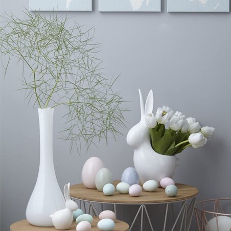 Wazon szklany h 60cm biały SACCHETTA - Leonardo