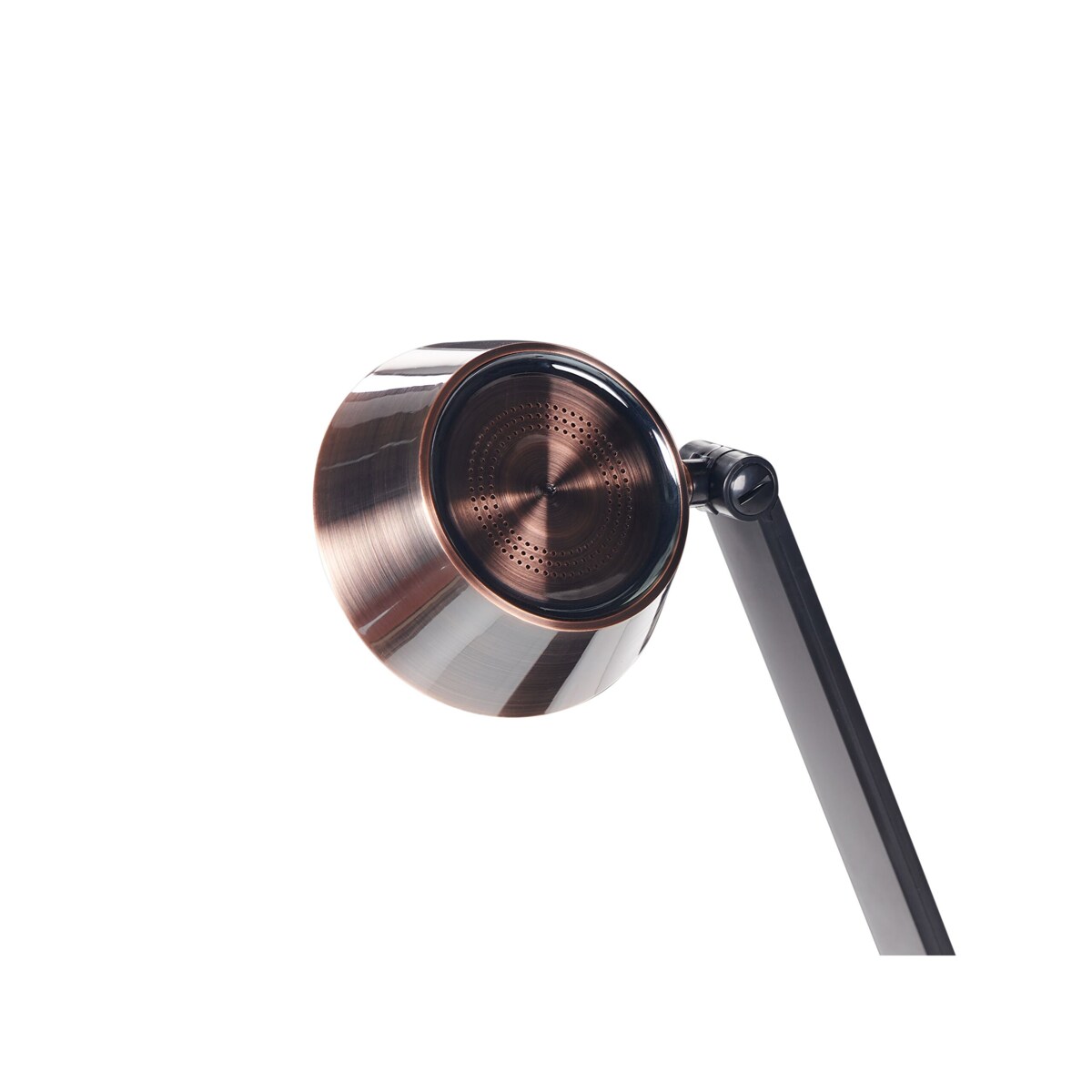 Lampa biurkowa LED metalowa z portem USB miedziana CHAMAELEON