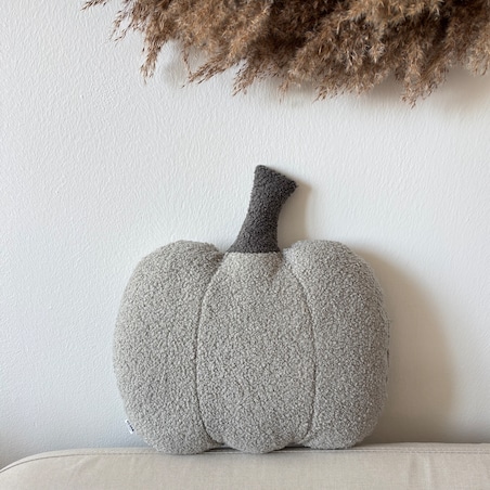 Poduszka jesienna Dynia boucle szara